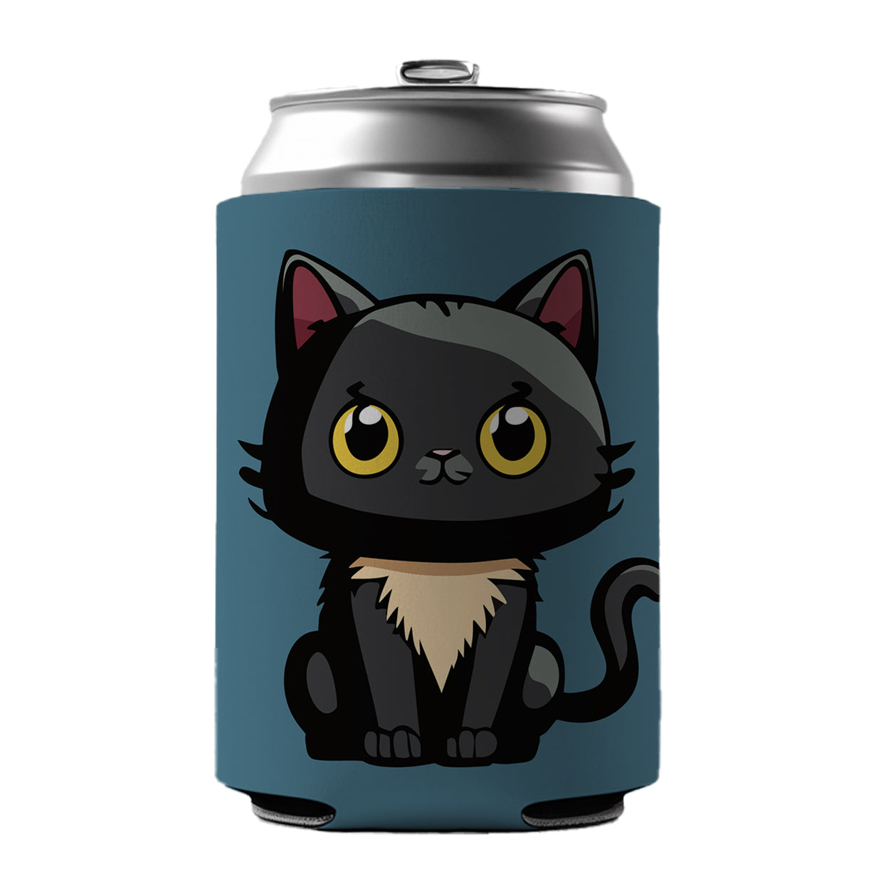 Cat Kitty Chibi Can Cooler Beer Soda Drink Insulated Holder Sleeve Hugger