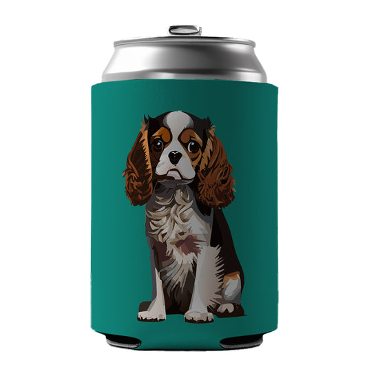 Cavalier King Charles Spaniel Dog Tricolour Tricolor Can Cooler Beer Soda Drink Insulated Holder Sleeve Hugger