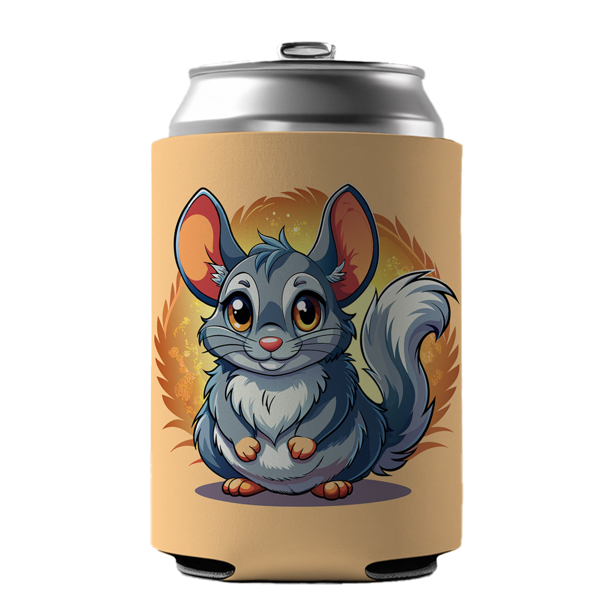 Chinchilla Cute Can Cooler Beer Soda Drink Insulated Holder Sleeve Hugger