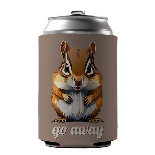 Chipmunk Go Away Staring Funny Can Cooler Beer Soda Drink Insulated Holder Sleeve Hugger