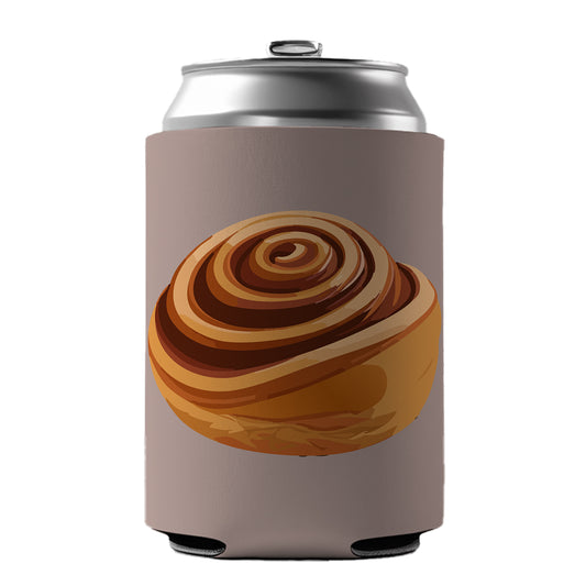 Cinnamon Roll Bun Can Cooler Beer Soda Drink Insulated Holder Sleeve Hugger