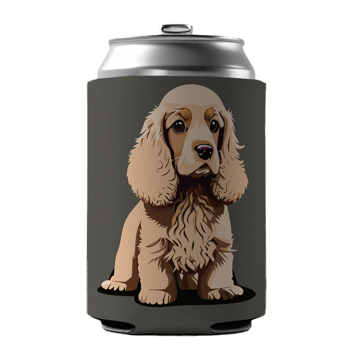Cocker Spaniel Standing Can Cooler Beer Soda Drink Insulated Holder Sleeve Hugger