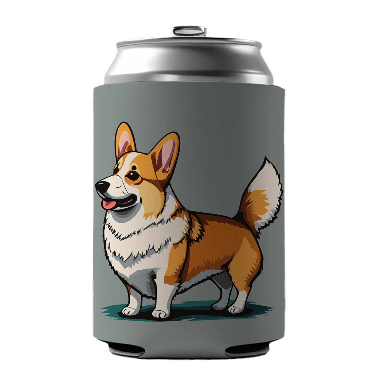 Corgi Dog Standing Can Cooler Beer Soda Drink Insulated Holder Sleeve Hugger
