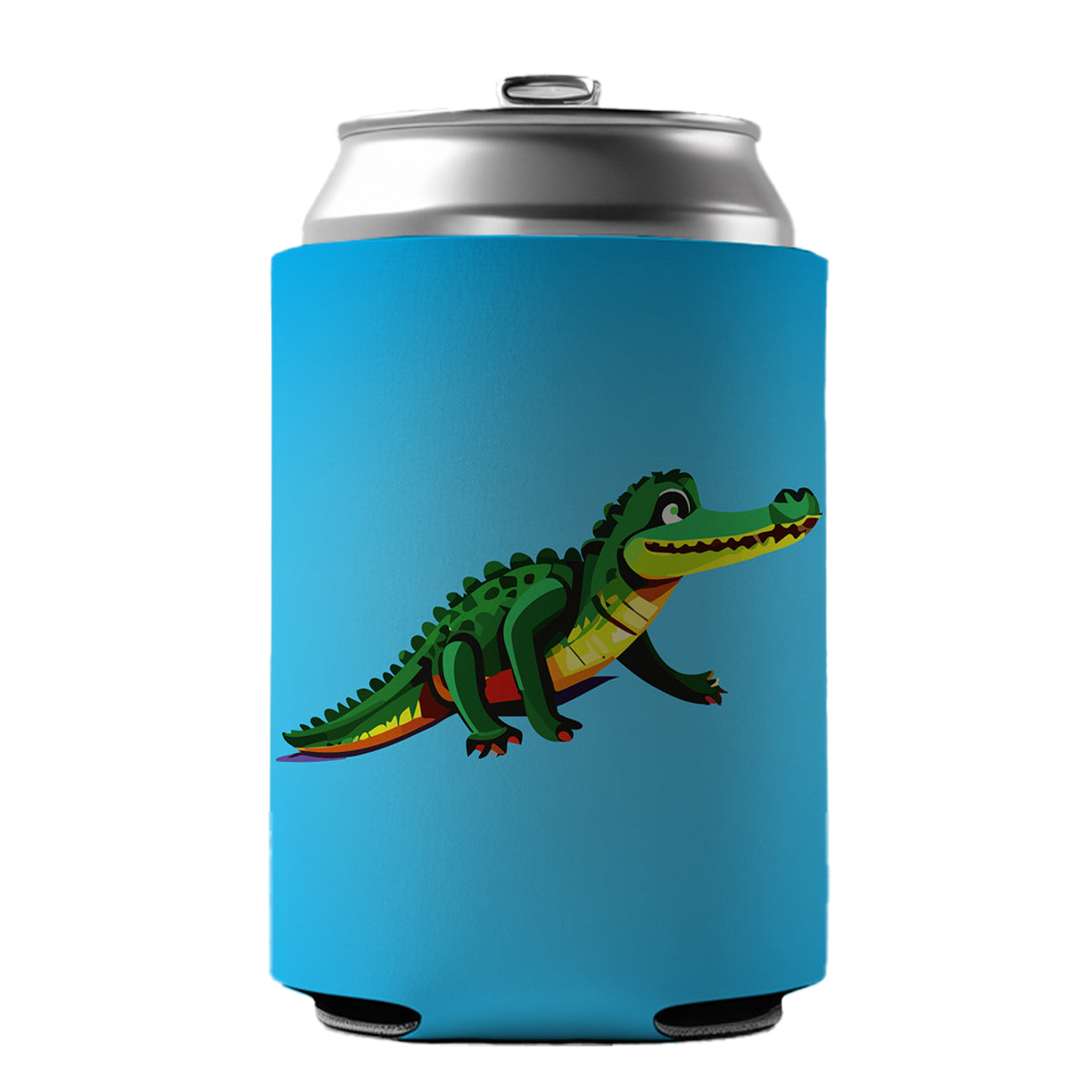 Crocodile Alligator on the Move Can Cooler Beer Soda Drink Insulated Holder Sleeve Hugger