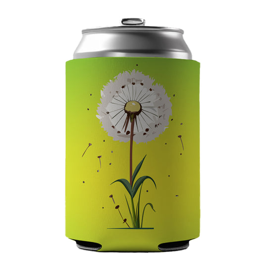 Dandelion Weed Flower Can Cooler Beer Soda Drink Insulated Holder Sleeve Hugger