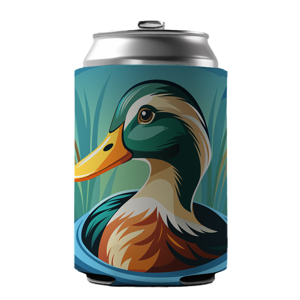 Duck in Water Elegant Can Cooler Beer Soda Drink Insulated Holder Sleeve Hugger