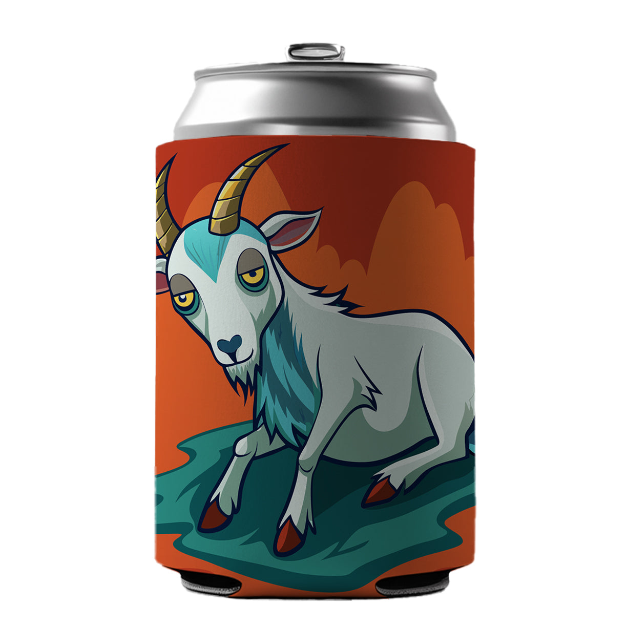 Fainting Goat Funny Can Cooler Beer Soda Drink Insulated Holder Sleeve Hugger
