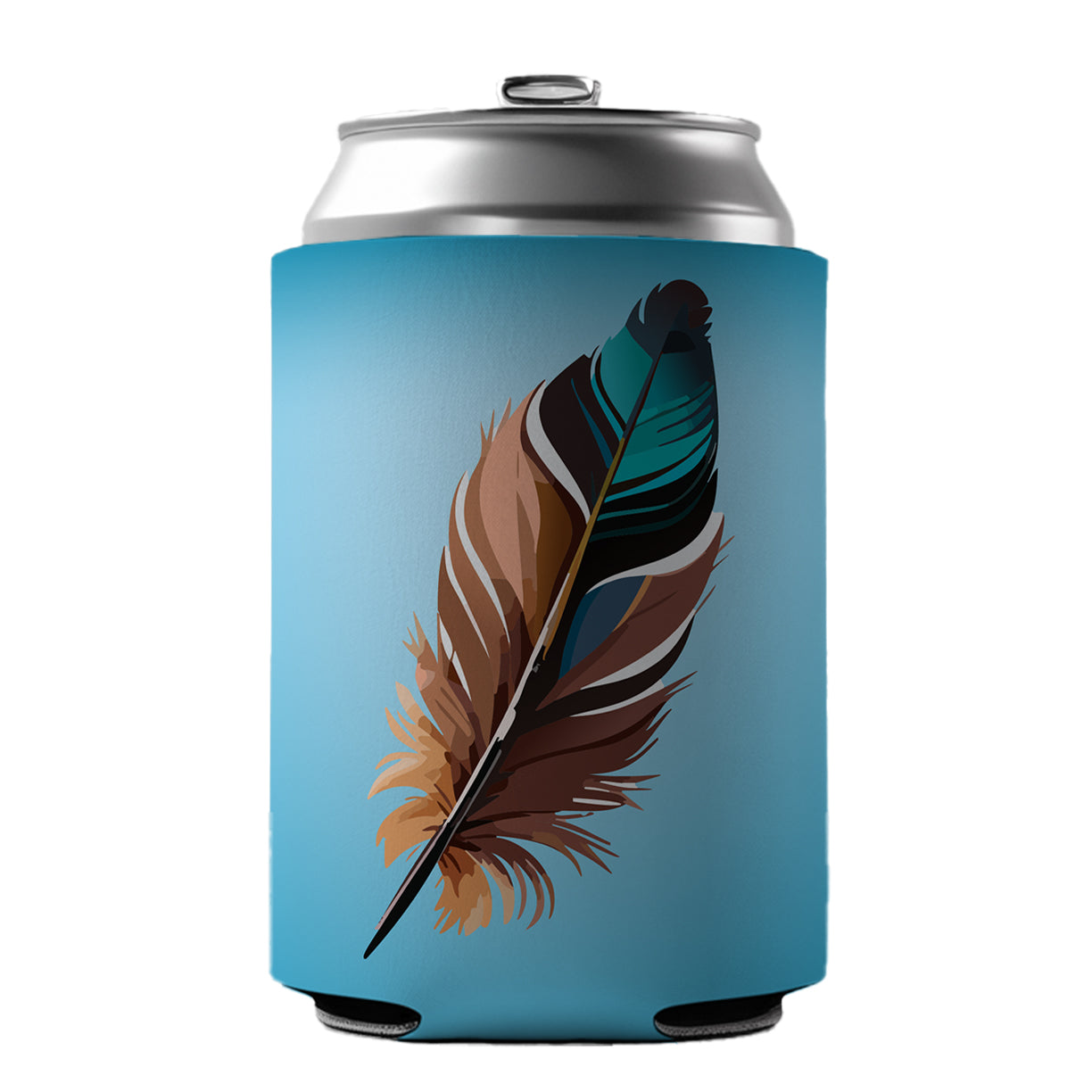 Feather Pretty Can Cooler Beer Soda Drink Insulated Holder Sleeve Hugger