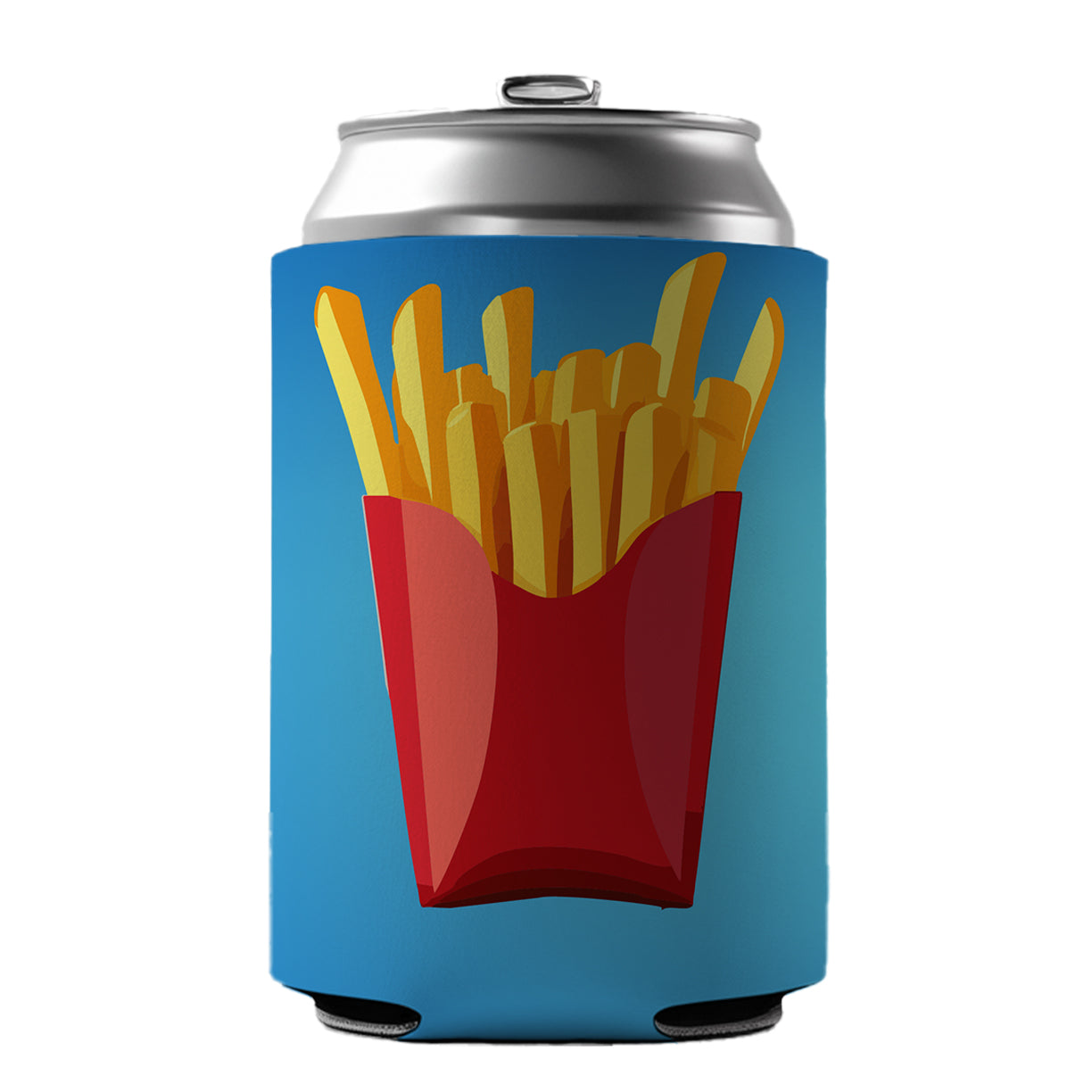 French Fries Red Container Can Cooler Beer Soda Drink Insulated Holder Sleeve Hugger