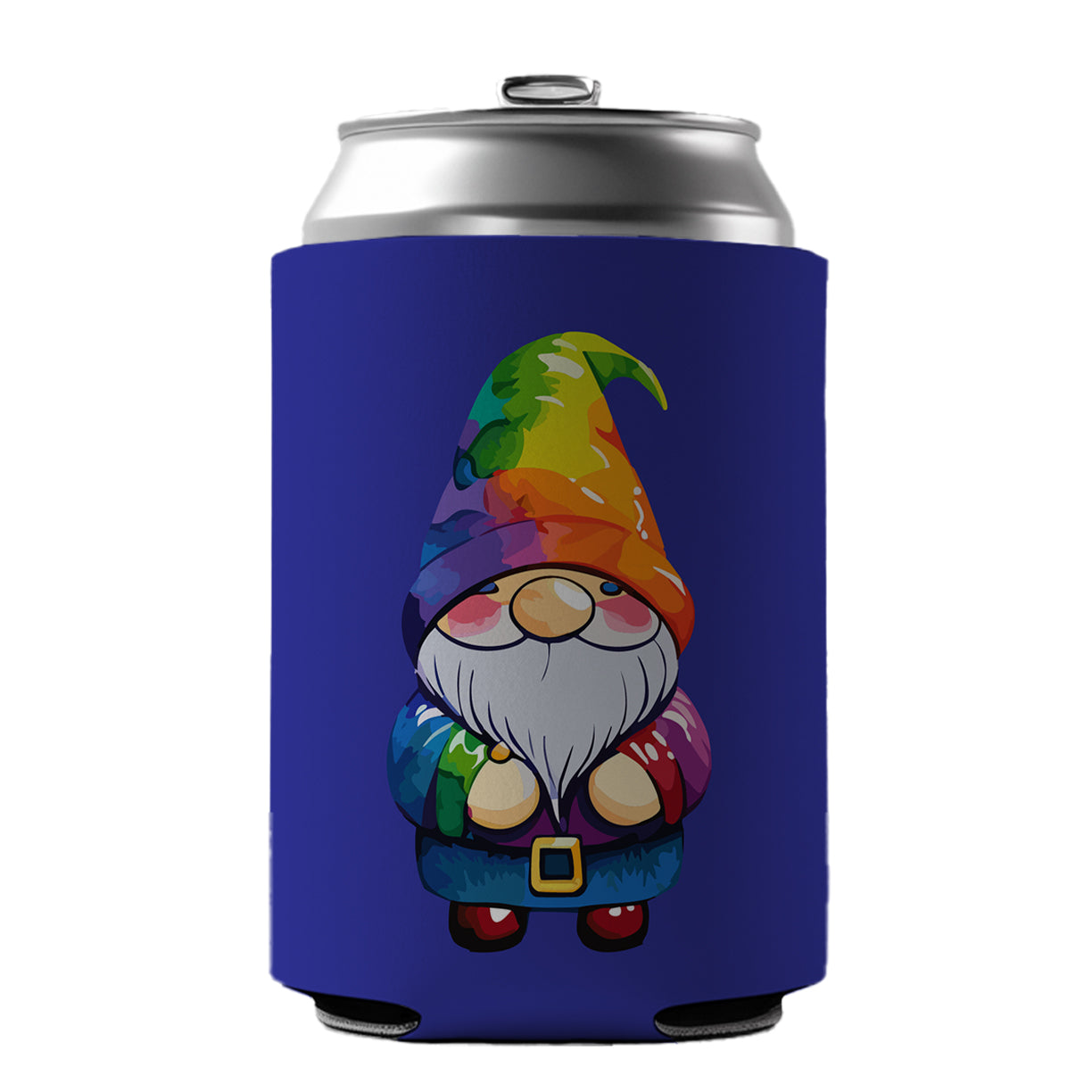 Gnome Standing Rainbow Can Cooler Beer Soda Drink Insulated Holder Sleeve Hugger