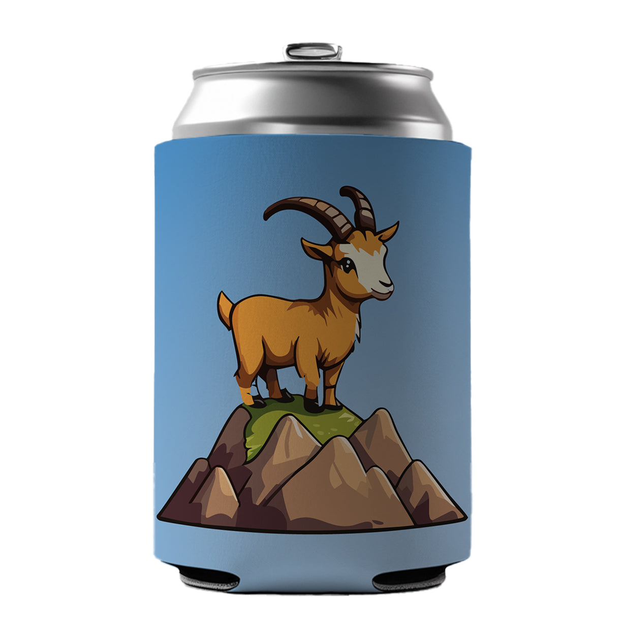 Goat Mountain Cute Can Cooler Beer Soda Drink Insulated Holder Sleeve Hugger