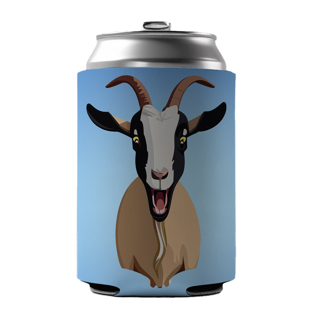 Goat Screaming Funny Can Cooler Beer Soda Drink Insulated Holder Sleeve Hugger