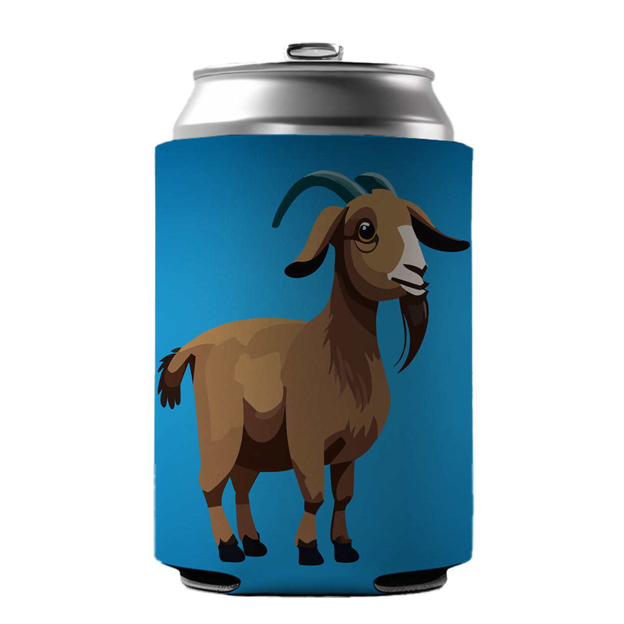 Goat Standing Cute Can Cooler Beer Soda Drink Insulated Holder Sleeve Hugger