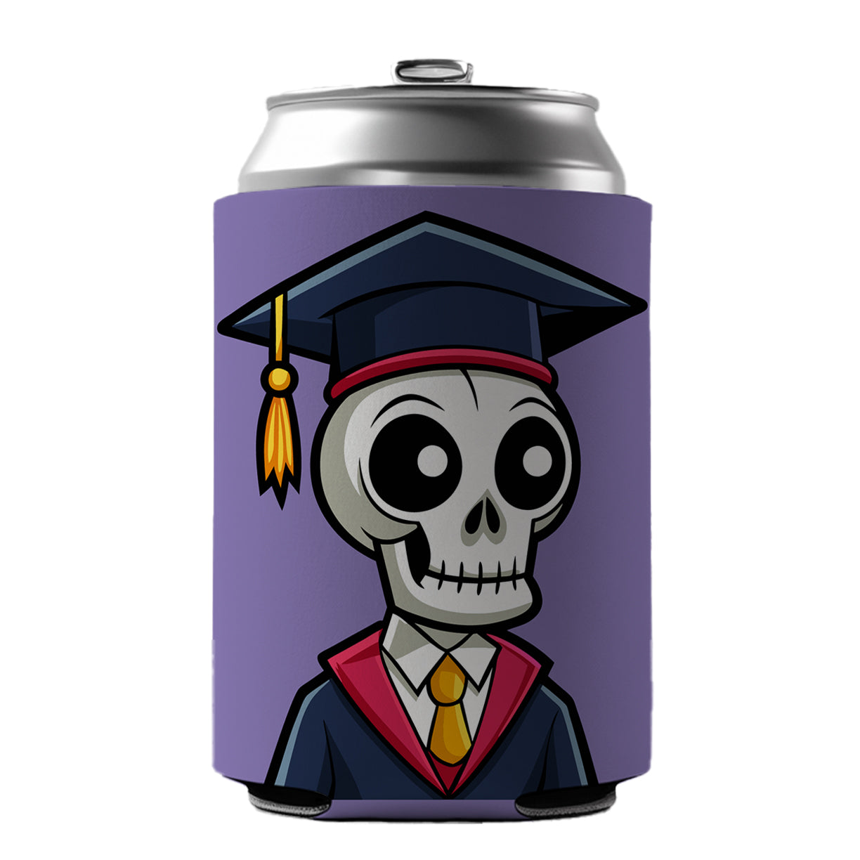 Graduate Skeleton Cute Graduation Can Cooler Beer Soda Drink Insulated Holder Sleeve Hugger