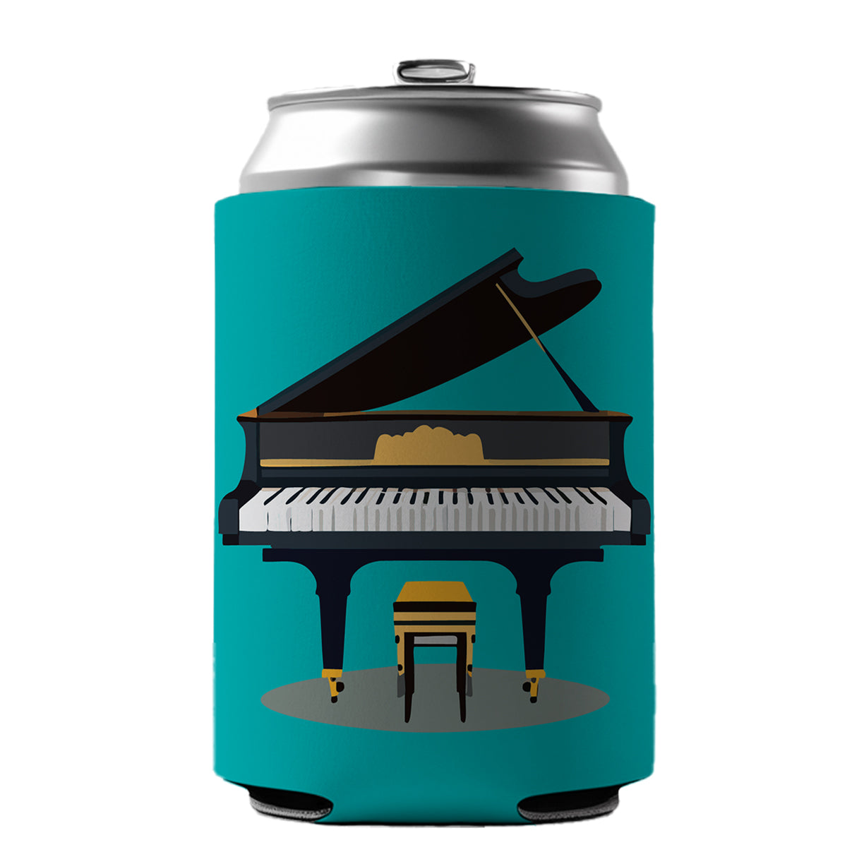 Grand Piano Music Musician Can Cooler Beer Soda Drink Insulated Holder Sleeve Hugger