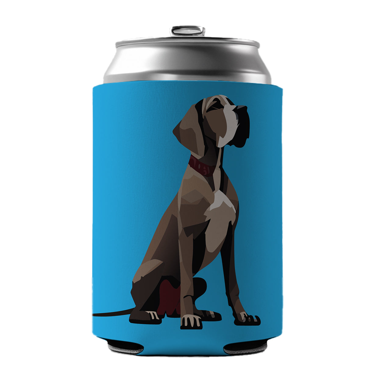Great Dane Dog Sitting Can Cooler Beer Soda Drink Insulated Holder Sleeve Hugger