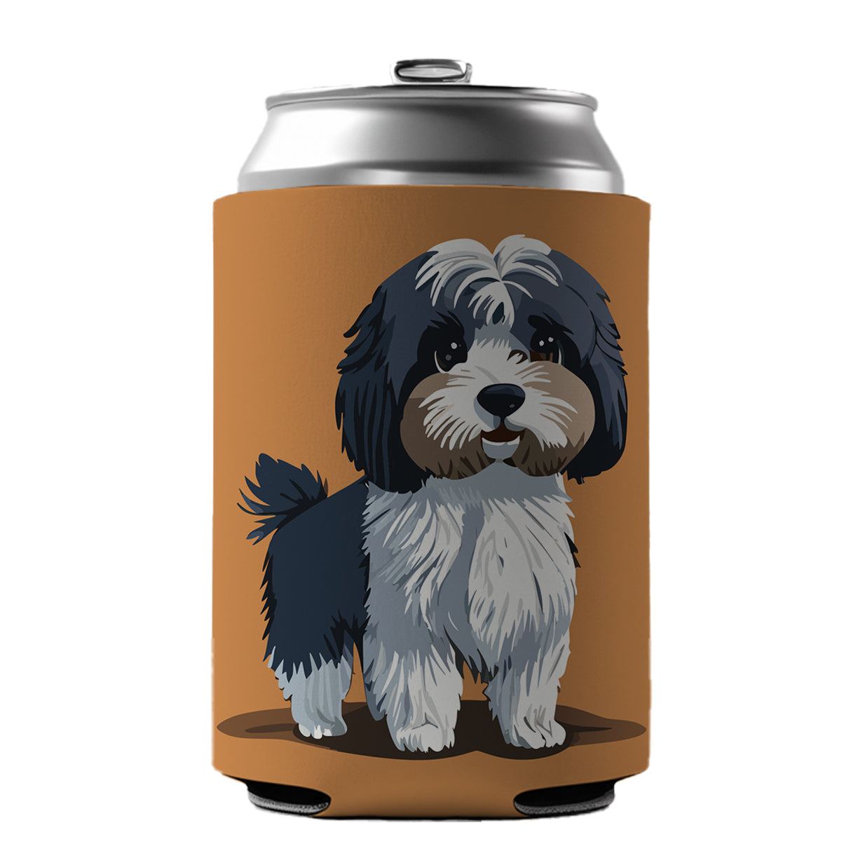 Havanese Dog Standing Can Cooler Beer Soda Drink Insulated Holder Sleeve Hugger