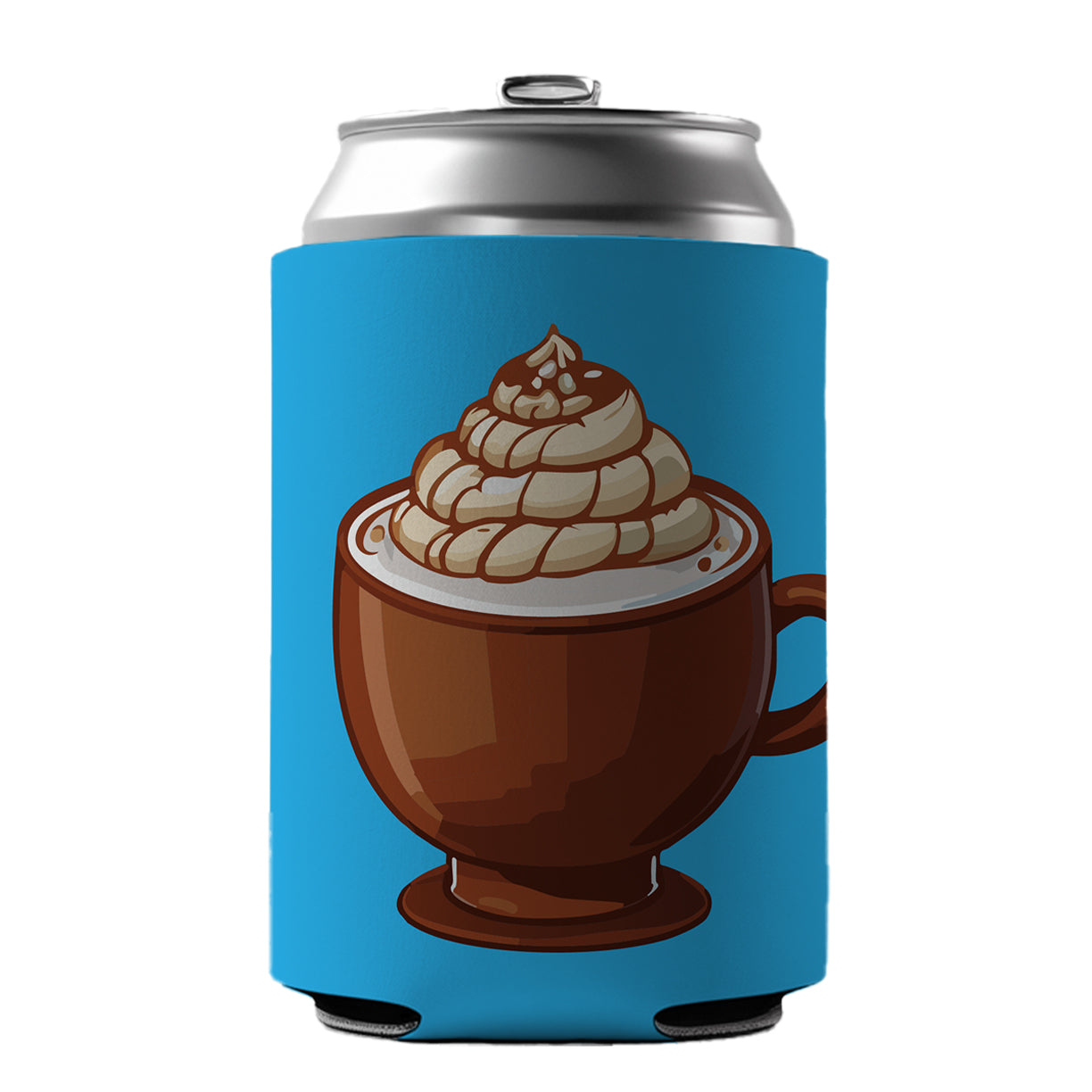 Hot Chocolate Cocoa Can Cooler Beer Soda Drink Insulated Holder Sleeve Hugger