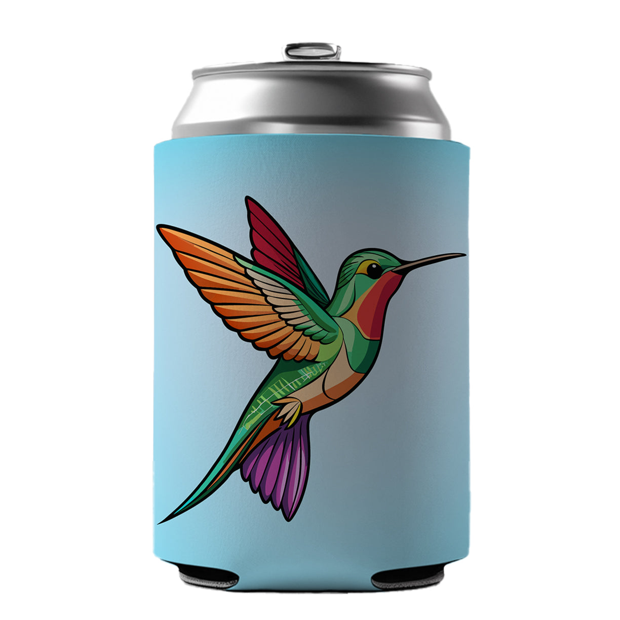 Hummingbird Colorful Can Cooler Beer Soda Drink Insulated Holder Sleeve Hugger
