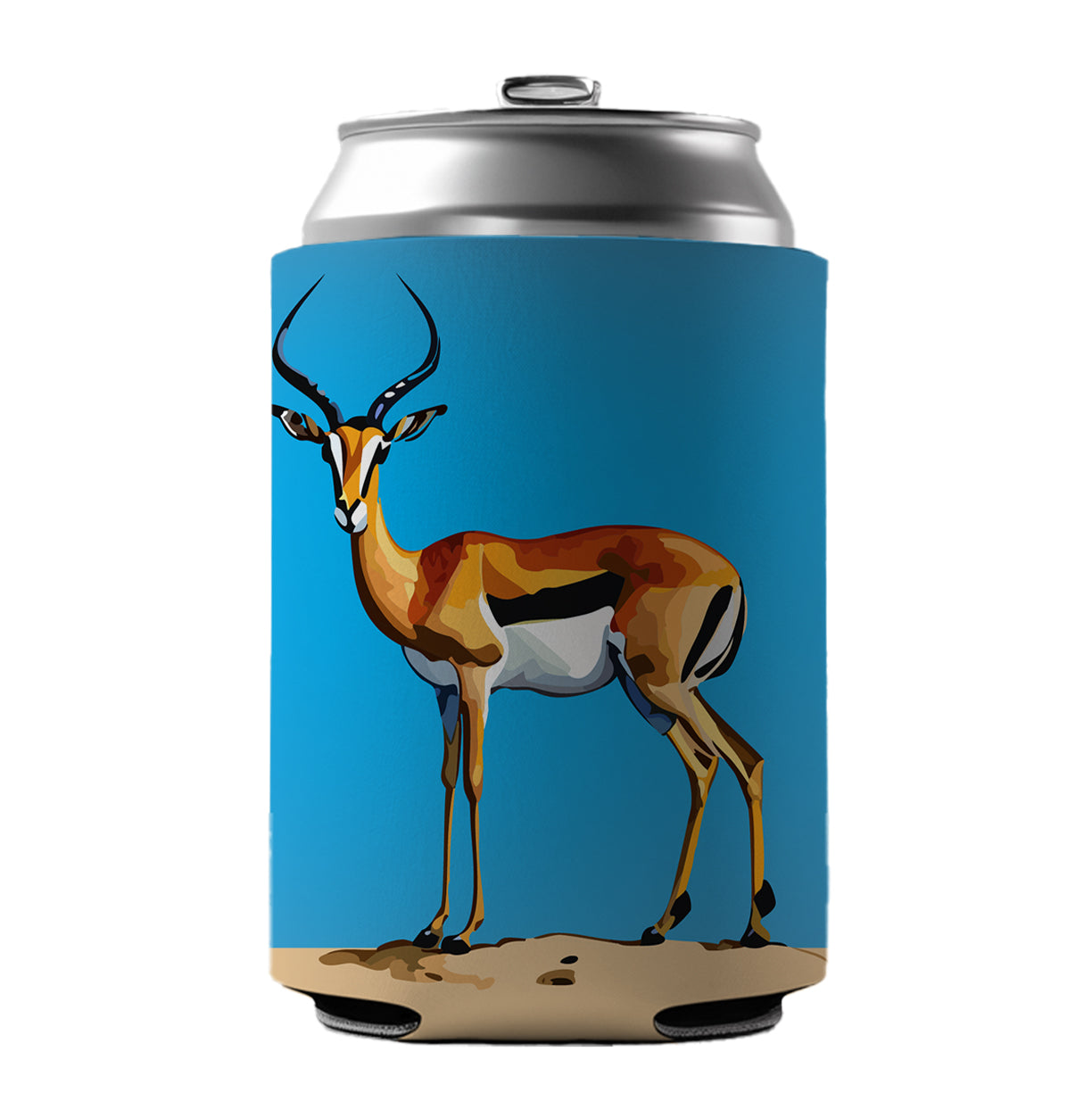 Impala Watercolor Africa Animal Can Cooler Beer Soda Drink Insulated Holder Sleeve Hugger