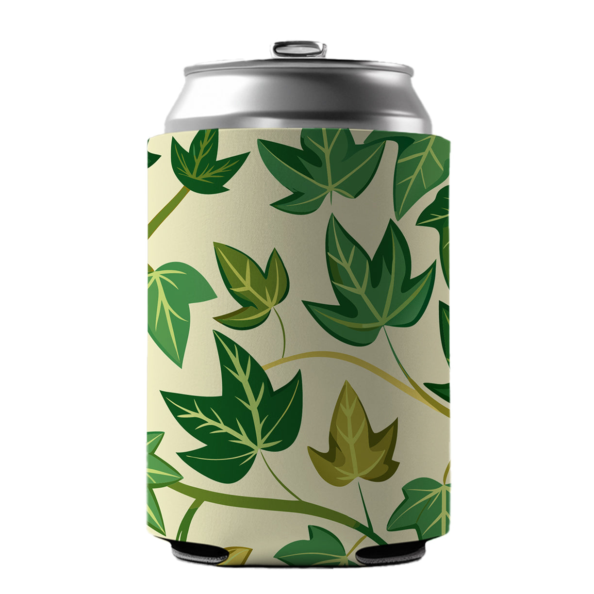 Ivy Vines Pattern Can Cooler Beer Soda Drink Insulated Holder Sleeve Hugger
