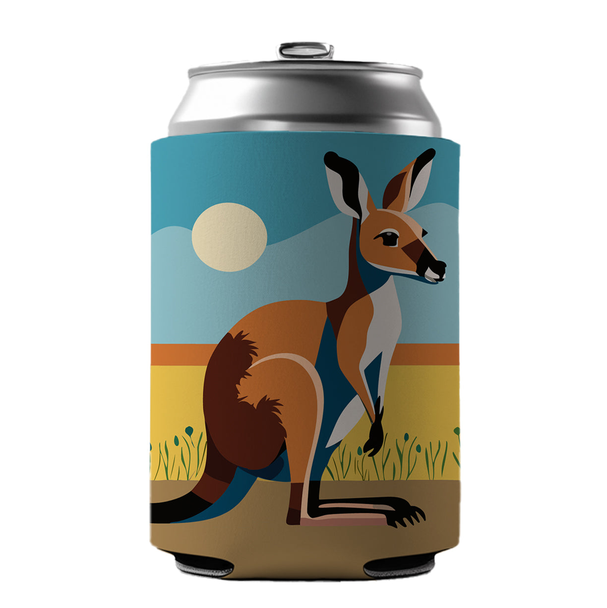 Kangaroo Australia Can Cooler Beer Soda Drink Insulated Holder Sleeve Hugger
