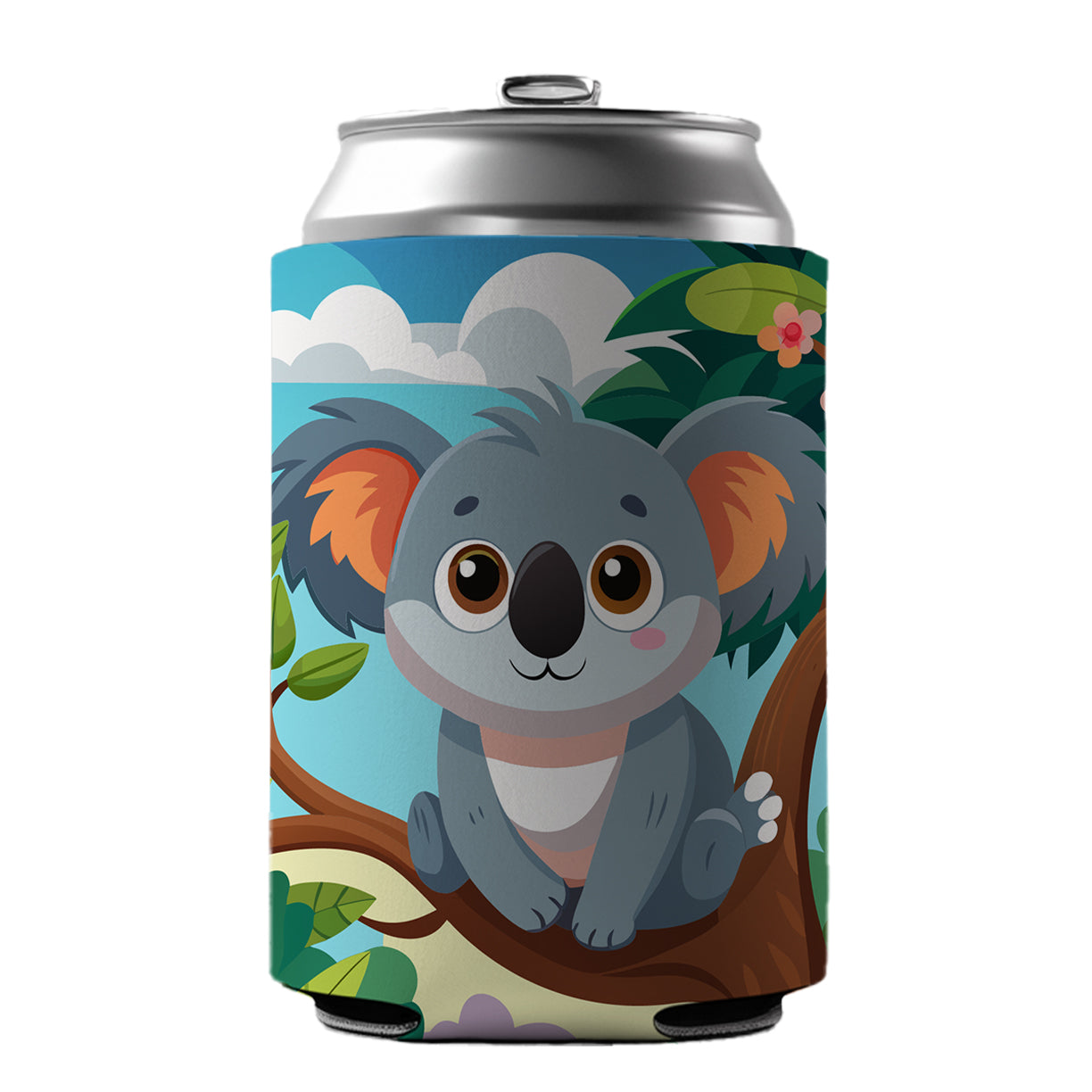 Koala Cute in Tree Can Cooler Beer Soda Drink Insulated Holder Sleeve Hugger