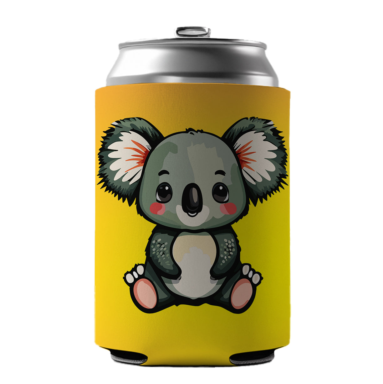 Koala Cute Watercolor Can Cooler Beer Soda Drink Insulated Holder Sleeve Hugger