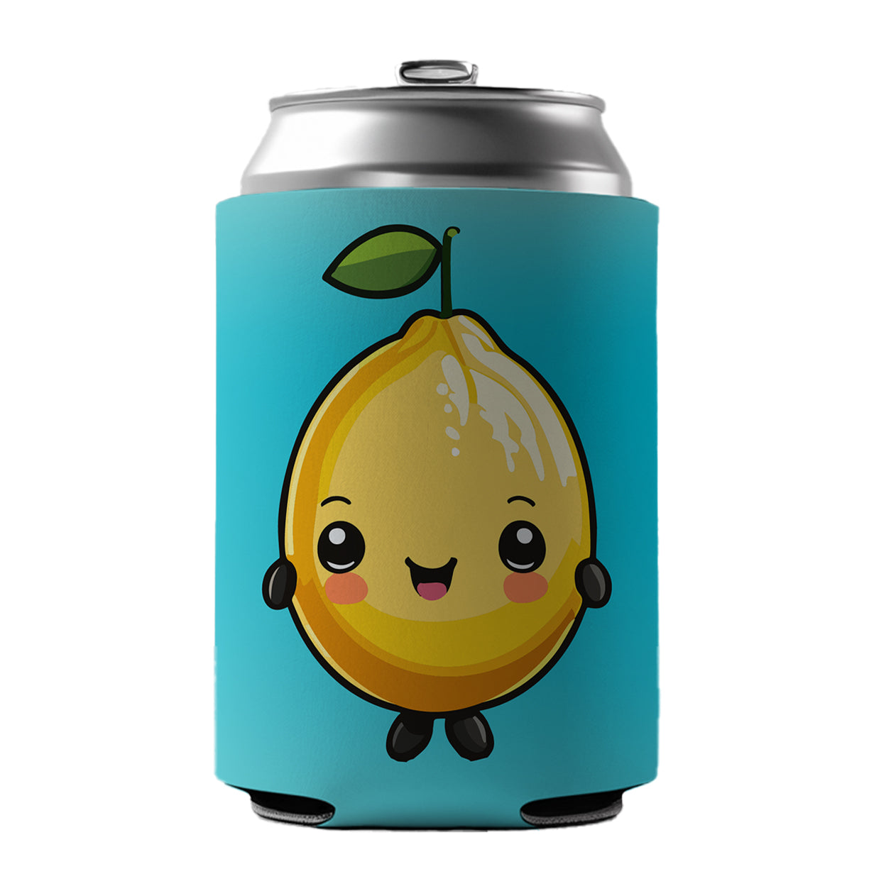 Lemon Cute Chibi Kawaii Can Cooler Beer Soda Drink Insulated Holder Sleeve Hugger
