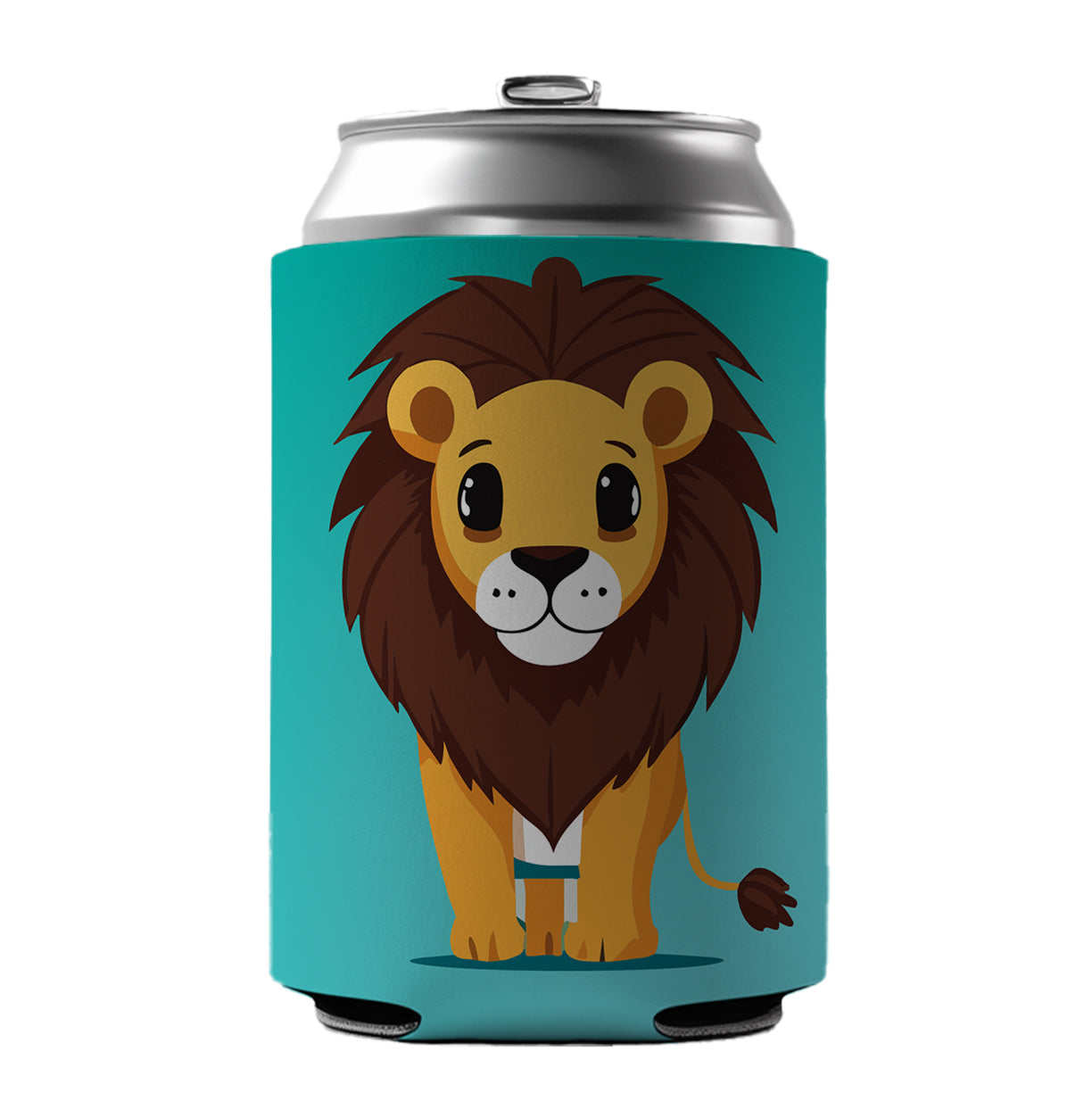 Lion Standing Can Cooler Beer Soda Drink Insulated Holder Sleeve Hugger