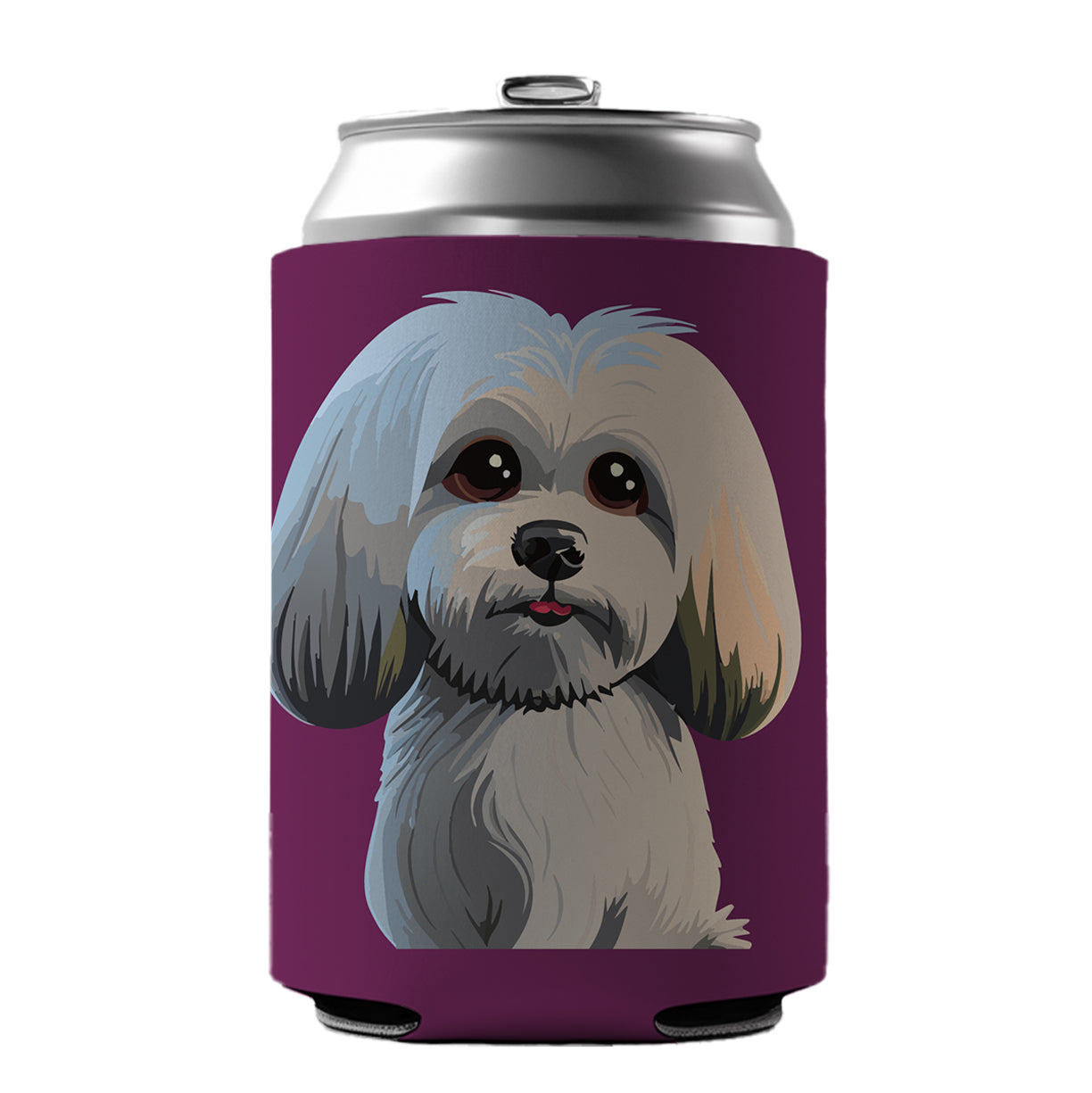 Maltese Dog Cute Can Cooler Beer Soda Drink Insulated Holder Sleeve Hugger