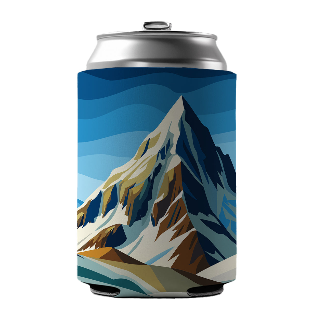 Mountain Slope Rugged Can Cooler Beer Soda Drink Insulated Holder Sleeve Hugger