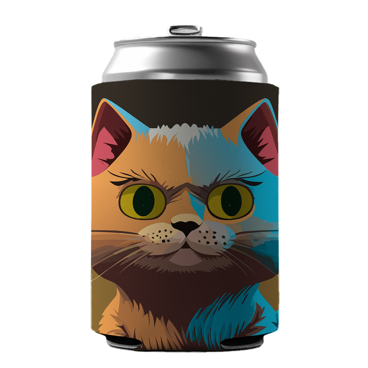 Munchkin Cat Colorful Can Cooler Beer Soda Drink Insulated Holder Sleeve Hugger