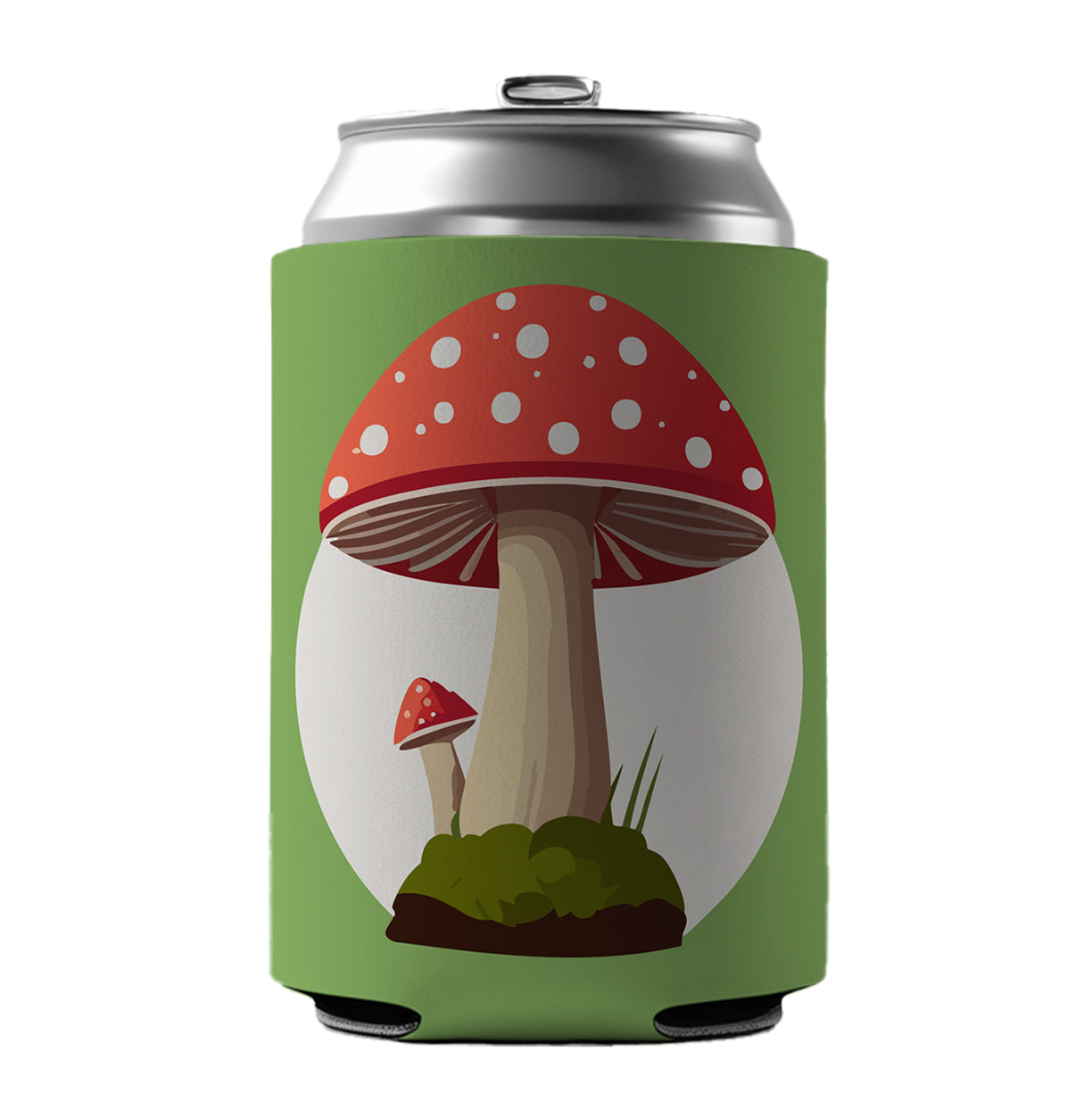 Mushroom Toadstool Red Woodland Can Cooler Beer Soda Drink Insulated Holder Sleeve Hugger