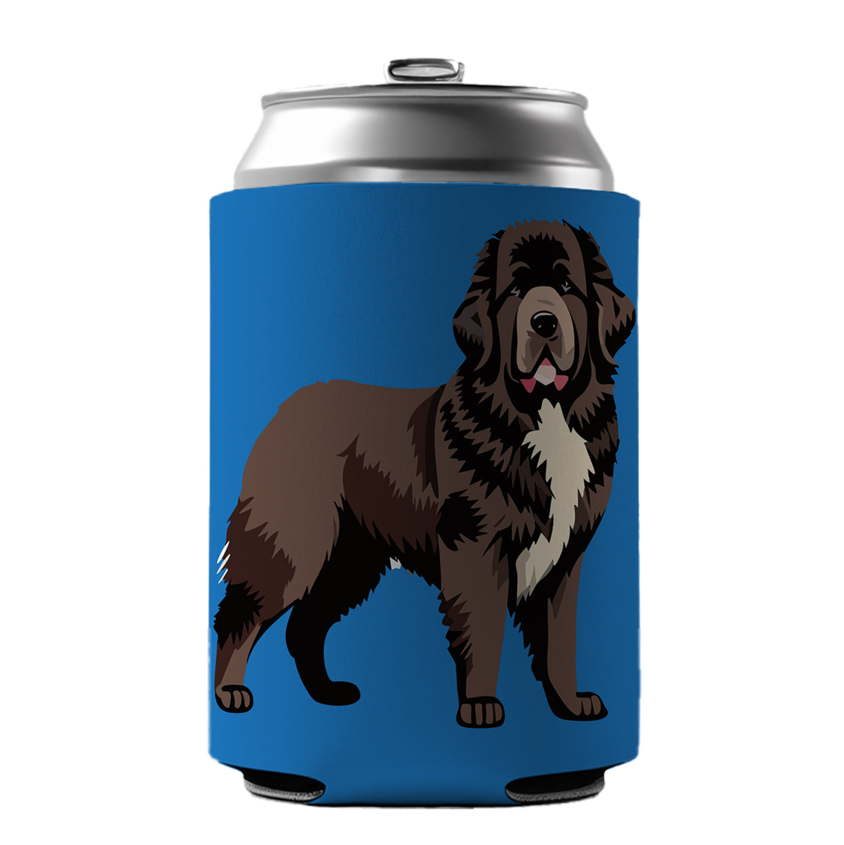 Newfoundland Dog Standing Can Cooler Beer Soda Drink Insulated Holder Sleeve Hugger