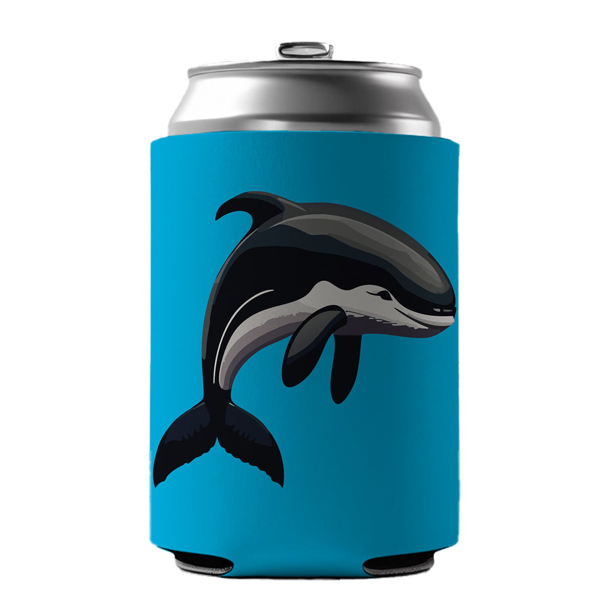 Orca Killer Whale Can Cooler Beer Soda Drink Insulated Holder Sleeve Hugger