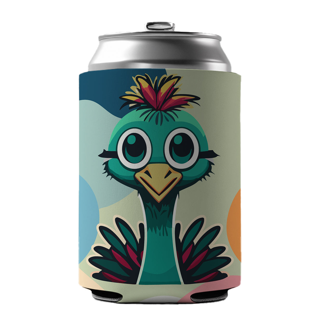 Ostrich Cute Head Can Cooler Beer Soda Drink Insulated Holder Sleeve Hugger