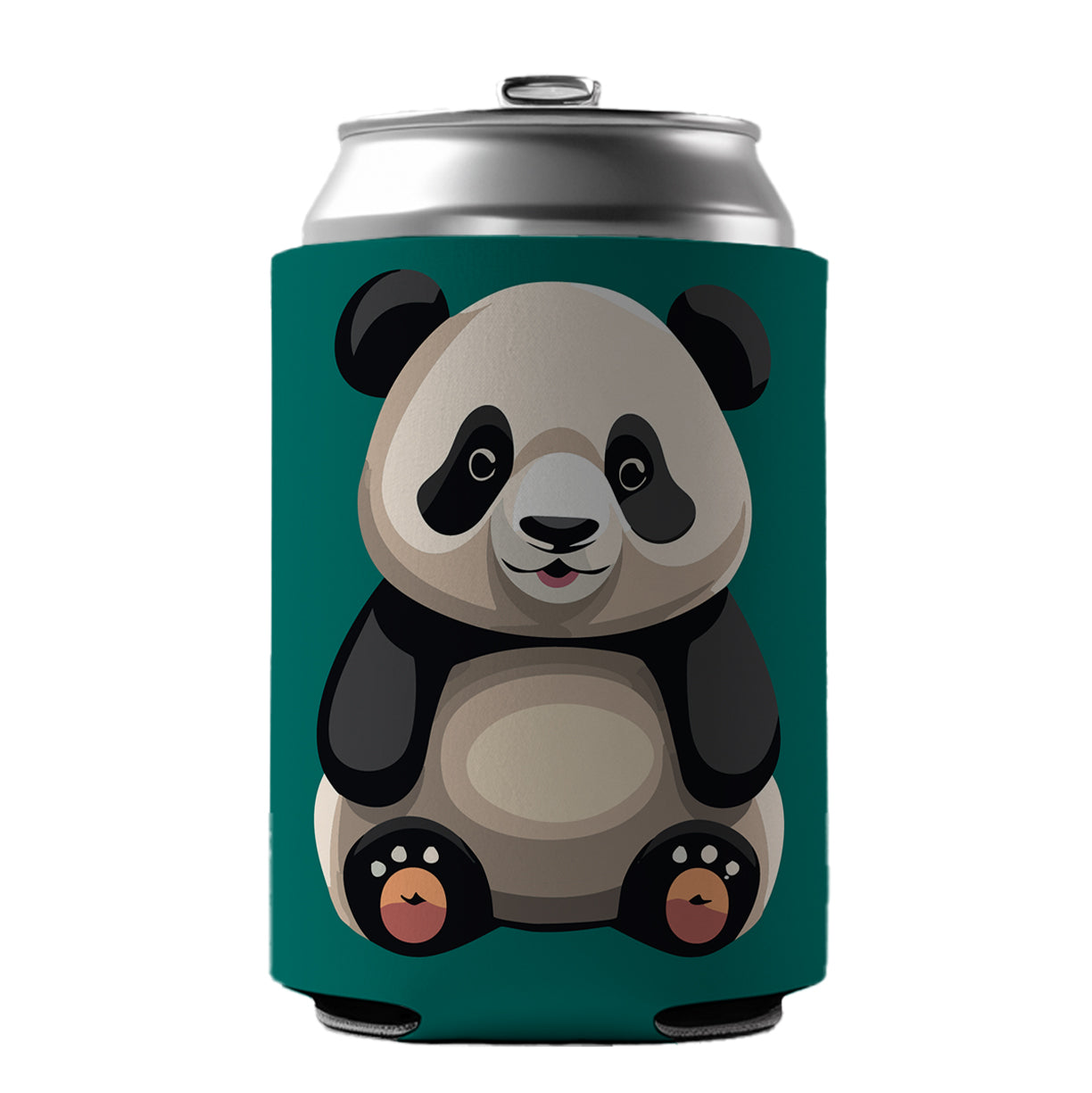 Panda Sitting Can Cooler Beer Soda Drink Insulated Holder Sleeve Hugger