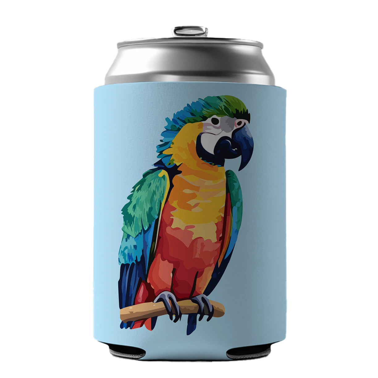 Parrot Bird Colorful Watercolor Can Cooler Beer Soda Drink Insulated Holder Sleeve Hugger