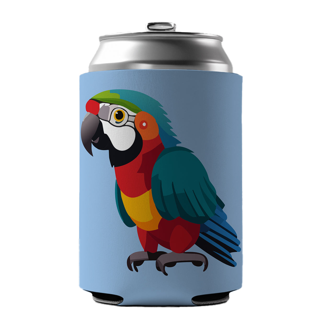 Parrot Bird Colorful Can Cooler Beer Soda Drink Insulated Holder Sleeve Hugger