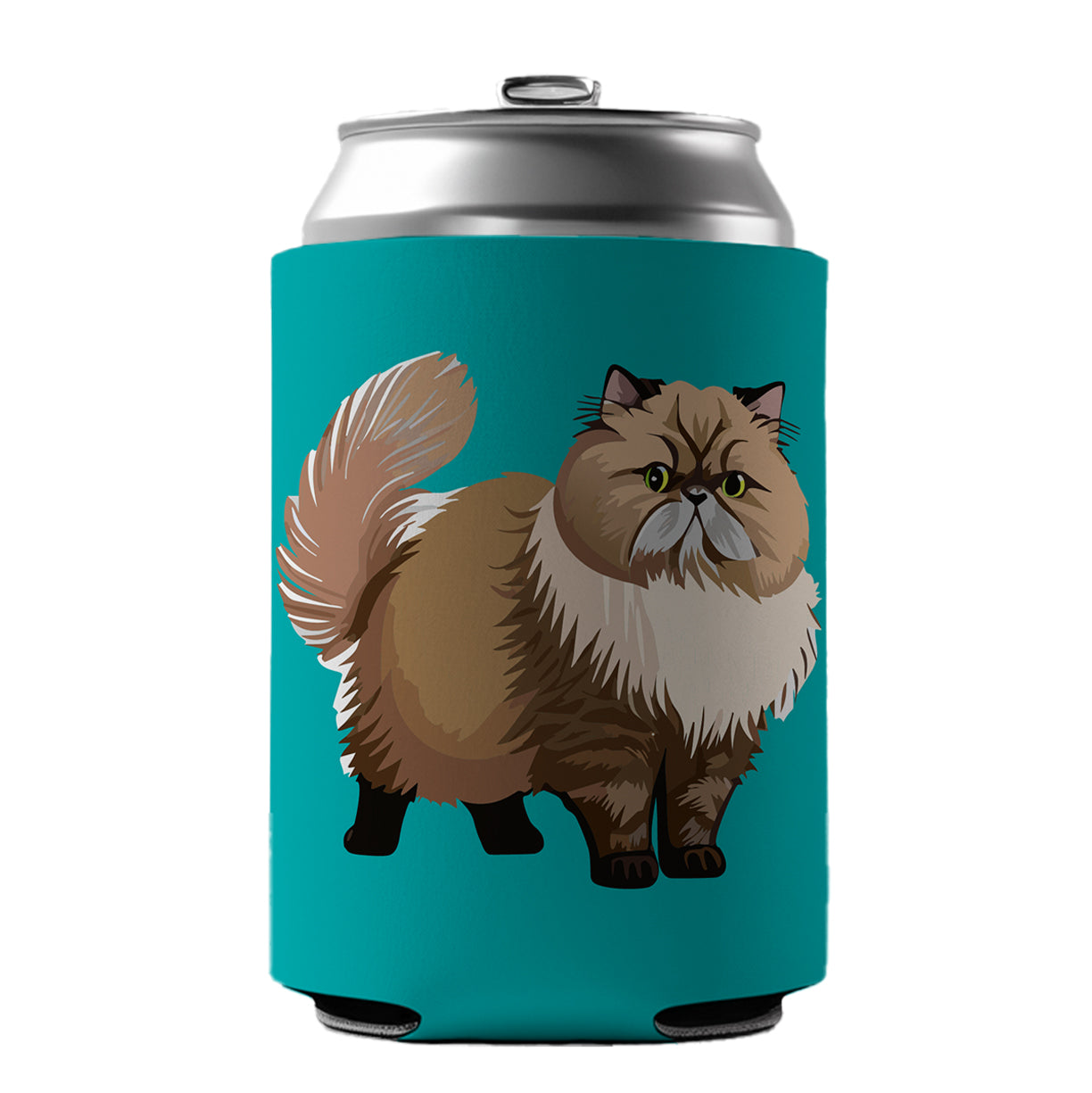 Persian Cat Standing Can Cooler Beer Soda Drink Insulated Holder Sleeve Hugger