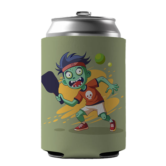 Pickleball Zombie Can Cooler Beer Soda Drink Insulated Holder Sleeve Hugger
