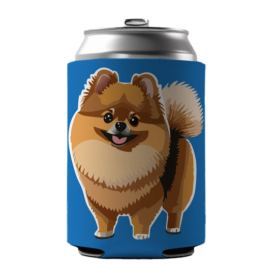 Pomeranian Dog Standing Can Cooler Beer Soda Drink Insulated Holder Sleeve Hugger