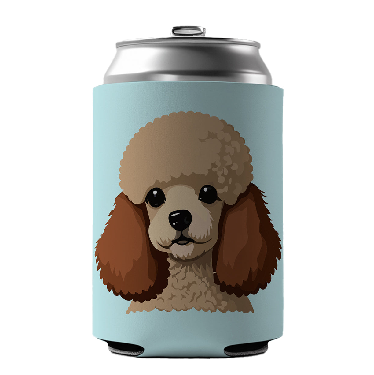 Poodle Head Cute Can Cooler Beer Soda Drink Insulated Holder Sleeve Hugger