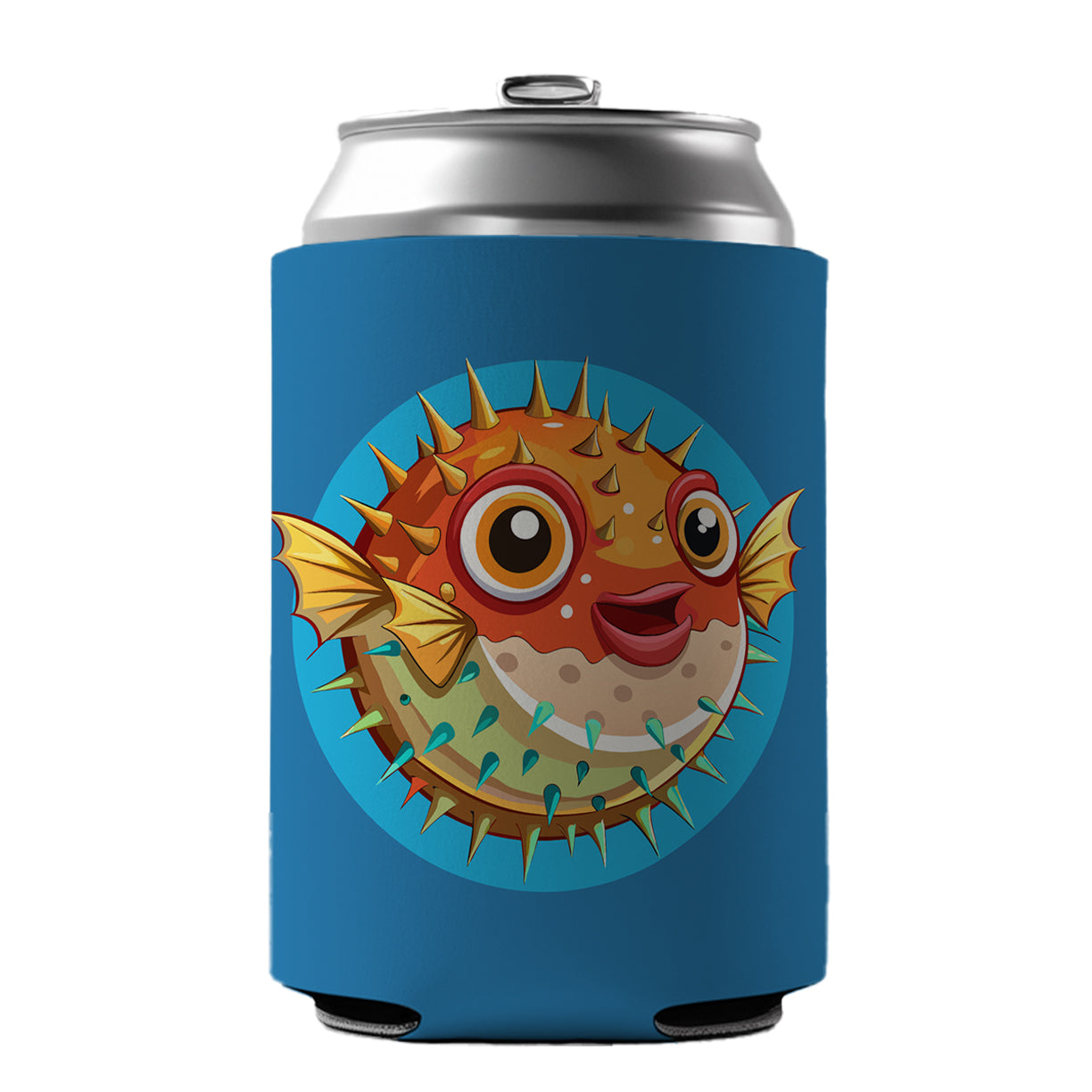 Pufferfish Cute Can Cooler Beer Soda Drink Insulated Holder Sleeve Hugger