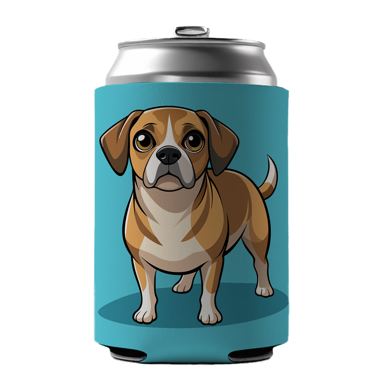 Puggle Dog Can Cooler Beer Soda Drink Insulated Holder Sleeve Hugger