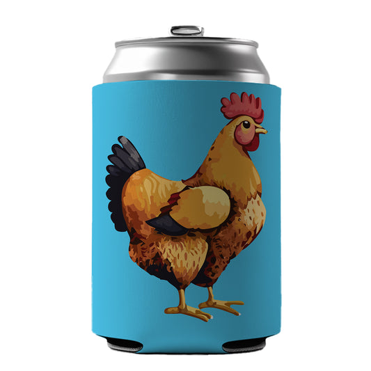 Rooster Chicken Profile Can Cooler Beer Soda Drink Insulated Holder Sleeve Hugger