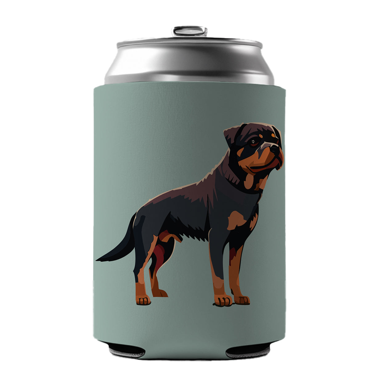 Rottweiler Dog Standing Can Cooler Beer Soda Drink Insulated Holder Sleeve Hugger