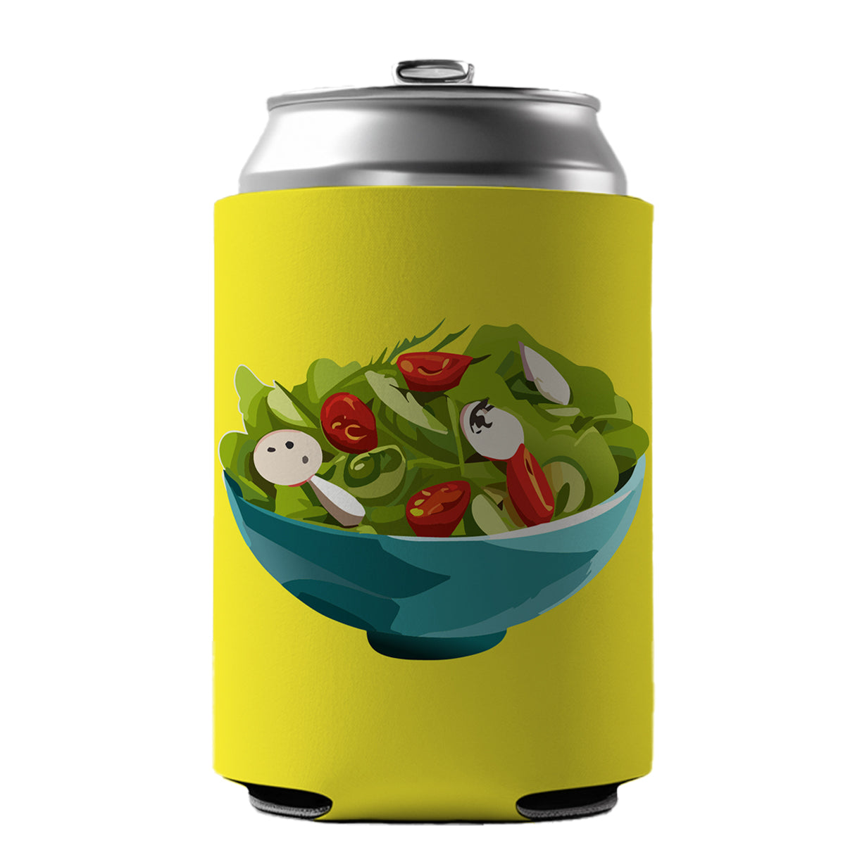 Salad Bowl Vegetables Vegan Vegetarian Can Cooler Beer Soda Drink Insulated Holder Sleeve Hugger