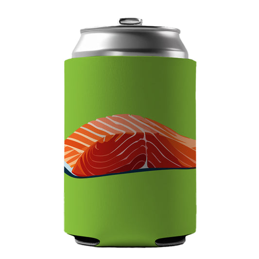 Salmon Fresh Fish Fillet Sockeye Atlantic Can Cooler Beer Soda Drink Insulated Holder Sleeve Hugger